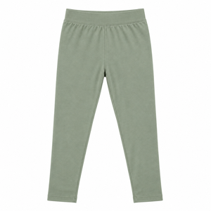 Women Sage Capri <b>Leggings</b> Breathable High Waist Compact Siro Viscose Stretch Jersey <b>Cropped</b> Soft Casual Lounge Wear OEM - Product Image 3