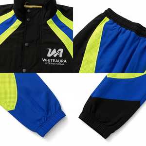 ชุดเซ็ตเสื้อแจ็คเก็ตและกางเกงวอร์มสตรีทแวร์พรีเมียมแบบสั่งทำพิเศษ น้ำหนักเบา ทรงโอเวอร์ไซส์ มีฮู้ด ตกแต่งด้วยผ้าแบบแพทช์เวิร์ค ระบายอากาศได้ดี ผลิตจากไนลอน - Product Image 4