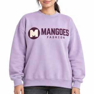 Sudadera de Felpa de Algodón Grueso de Alta Calidad Personalizada para Mujer, Sudadera con Hombros Caídos y Cuello Redondo, Bordada - Product Image 5