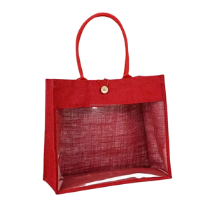 Pochette à bijoux en toile de jute naturelle, sac cadeau personnalisé imprimé pour bagues, boucles d'oreilles, bracelets - Product Image 1