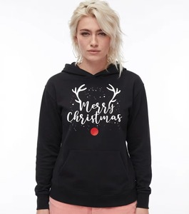 Merry Christmas Graphic Print Pullover Hoodie Unisex Hooded Sweatshirt Casual Winter Streetwear Custom Wholesale - Product Image 1