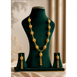 Exquisito Juego de Joyería para Mujer Chapado en Oro Estilo Medio Oriente de Dubái al por Mayor, Collares de Cadena, Joyería de Cuentas de Dubái de Alta Calidad - Product Image 4