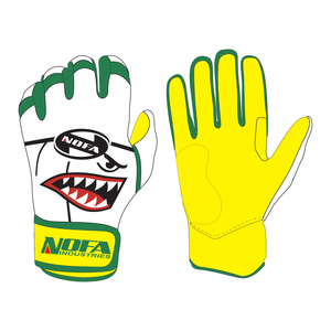 Guantes de Bateo Acolchados de Cuero Negro/Blanco NOFA, Cierre de Hebilla Ambidiestro, Guante de Entrenamiento de Béisbol Unisex para Adultos, Tallas S-XXL - Product Image 5