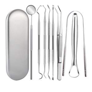 Kit de soins bucco-dentaires 3/6/8 pièces, outils de nettoyage des dents en acier inoxydable, instruments chirurgicaux dentaires CE par Grip Surgical - Product Image 1