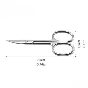 Tijeras Profesionales de Acero Inoxidable para Manicura, Precisión en el Cuidado de Cutículas, Belleza y Aseo para Uñas, Vello Facial, Cejas, Pestañas, Vello de la Nariz - Product Image 3