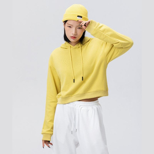 เสื้อฮู้ดครอปท็อปแขนยาวสำหรับผู้หญิง - Product Image 4