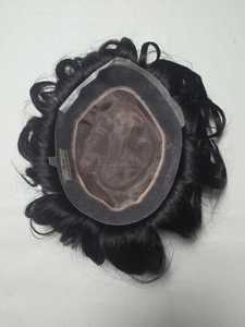 Perruque toupet en cheveux humains mono de qualité supérieure, origine Taz Hair Autriche, style Bangladesh, avec des ondulations naturelles et profondes - Product Image 4