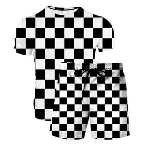 Conjunto de Verano de Dos Piezas de Último Diseño para Hombre, Chándal con Logotipo Personalizado, Camiseta Polo y Pantalones Cortos para Hombre, Precio al por Mayor - Product Image 1