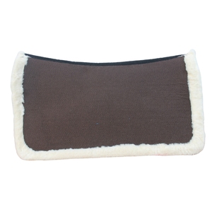 Tapis de selle western en feutre de laine de mouton, doublé polaire, absorbant les chocs, respirant, avec renforts en cuir, prêt à l'emploi - Product Image 4