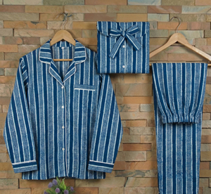 New Arrival Sexy Simple <b>Thermal</b> Hand Block Printed 100% Cotton Summer Pajama Set Soft Lightweight Comfortable Reversible <b>Women</b> - Product Image 1