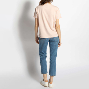 Nouveau T-shirt pour femme 100% coton uni, col rond, manches courtes, écologique, anti-rides, respirant, style décontracté pour l'été - Product Image 2