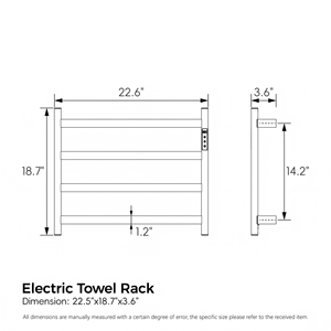 Portasciugamani Doppio Moderno 22,5 X 18,7 X 3,6 Pollici in Ottone e Ferro Pieghevole, Organizzatore per Bagno, Casa, Hotel, Cucina, Ufficio - Product Image 3