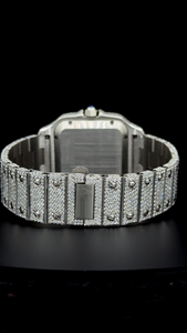 Montre Hip Hop pour homme 41 mm avec diamants Moissanite VVS 1 de qualité supérieure, mouvement automatique à quartz, cadran arabe, montre blanche - Product Image 6