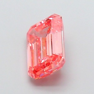 Diamant rose vif fantaisie taille émeraude de 3,12 carats, cultivé en laboratoire CVD, clarté VS2, polissage excellent, pierre libre pour bijoux personnalisés - Product Image 2