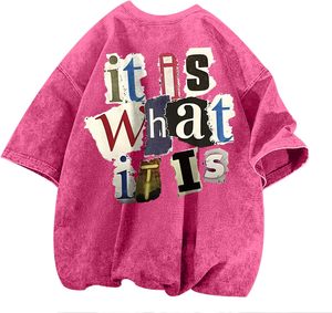 T-shirts pour hommes de qualité supérieure, nouvelle mode, design imprimé, légers, style streetwear, effet délavé, en vente - Product Image 1