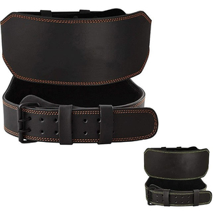 High quality gym leather belt weightlifting waist support fitness bodybuilding heavy duty durable adjustable Waist Belt - Product Image 1