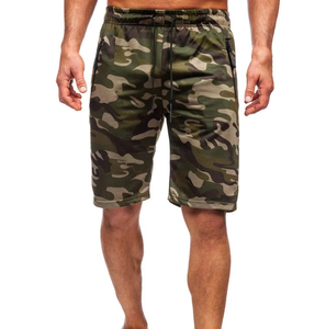 Shorts de sport pour hommes style urbain, taille élastique, logo personnalisé imprimé, motif uni, toile, service OEM – Vente chaude - Product Image 2