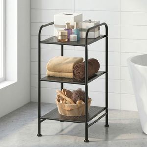 Estantes de Baño Modernos de 3 Niveles de Metal con Acabado Cromado, Duraderos, de Esquina, Fáciles de Montar, Tamaño Personalizado, para el Hogar, de MIT Housewares - Product Image 1