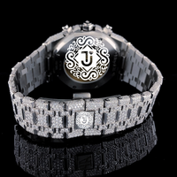 Montre en diamant Moissanite de luxe, haute qualité, personnalisée, style hip-hop entièrement sertie, 41 mm, mécanique ETA, acier inoxydable