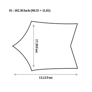 ผ้าใบกันแดด CAMPTOWN HEXA TARP F/T แบบพิมพ์ลาย สำหรับตั้งแคมป์ กันรังสียูวี กันน้ำ ใช้เป็นที่พักพิงกลางแจ้ง กันแดด สำหรับปิกนิกและการเดินทาง - Product Image 2