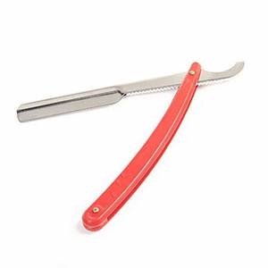 Rasoirs droits de barbier de style turc en acier inoxydable avec manche en plastique, rasoirs pliants pour le rasage avec étiquette privée - Product Image 1