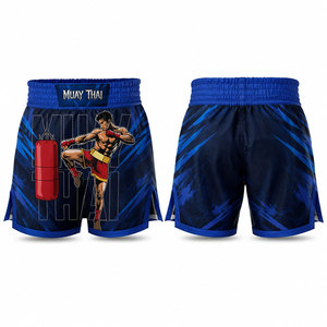 Shorts de boxe imprimés tendance, logo personnalisé, shorts de Muay Thai pour hommes, vêtements de combat pour hommes, nouveau design de shorts de boxe - Product Image 1