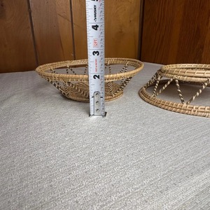 Ensemble de paniers de rangement en rotin naturel tissé à la main, design moderne écologique, multi-usages, décoration murale/de table, forme ovale - Product Image 5