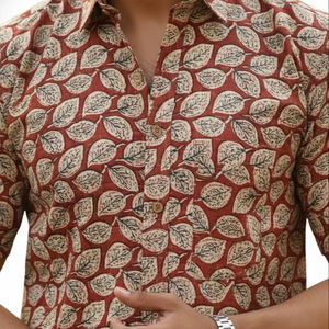 Camisa de Algodón Ecológica Estampada para Hombre, Cuello Clásico, Manga Corta, Transpirable, Elegante, Informal, para Vacaciones, ODM - Product Image 1