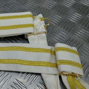 Cinturón de Uniforme Ceremonial de Poliéster/Algodón Ecológico Ligero con Acabado Liso, Corte Ancho, Tacto Suave y Fácil Ajuste a la Cintura - Product Image 4