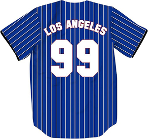 Maillot de baseball Los Angeles pour homme, manches courtes, boutons sur le devant, motif nom du joueur, col en V, 100% polyester, tissu respirant en maille - Product Image 2