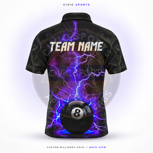 เสื้อทีมโบว์ลิ่งบิลเลียด เสื้อยูนิเซ็กซ์ ผ้าโพลีเอสเตอร์ 100% เสื้อโปโลโบว์ลิ่ง ผ้าโพลีเอสเตอร์/คอตตอน เสื้อแบบรีดร้อน - Product Image 4