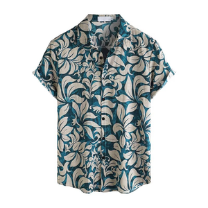 Chemises décontractées pour hommes à manches courtes à imprimé hawaïen, boutonnées, respirantes, séchage rapide, pour la plage et l'été - Product Image 1