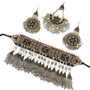 OEM Service Top Trending Afghan Necklace Earrings <b>Sets</b> for Girls & Women Custom Shape for Wedding Other Occasions Price Afghani - Product Image 1