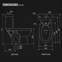 WC économique à siphon en S, deux pièces, à double chasse, en céramique, pour salle de bain, 40HQ, 590 ensembles, Amérique du Sud, hôtel, à chasse lente
