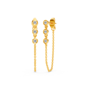 Pendientes de Oro Sólido de 14K, 9K, 10K y 18K con Diamantes de Laboratorio, Certificados por IGI, RJC, ODM, OEM, Fabricante de Joyería Fina Ética, Venta al por Mayor EA501900 - Product Image 4