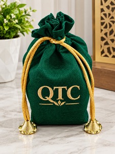 Custom Logo Flannel Drawstring <b>Gift</b> <b>Bag</b> Jewelry Dust Pouch Velvet <b>Mini</b> Storage <b>Bag</b> Recyclable Packaging - Product Image 1