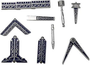 Juego de herramientas de trabajo en miniatura, regalo masónico, con medidas que van de 1 1/8" a 2 1/4", perfecto como herramienta de enseñanza. - Product Image 3