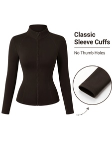 Womens Elite Training Yoga <b>Jacket</b> Full Sleeve Gym Running <b>Workout</b> <b>Jacket</b> Custom Logo OEM ODM Private Label Factory Manufacturer - Product Image 3