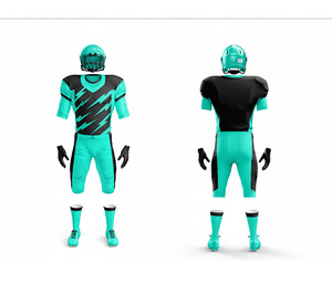 Ensemble complet d'uniformes de football américain haute performance, maillots d'équipe personnalisés |   Tenue de football d'équipe |   Vêtements de sport en polyester respirant - Product Image 5