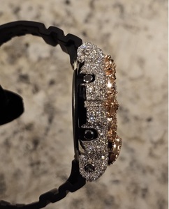 Montre numérique en or rose sertie de moissanite, bijoux hip-hop, montre-bracelet incrustée de diamants, cadeau de luxe - Product Image 5