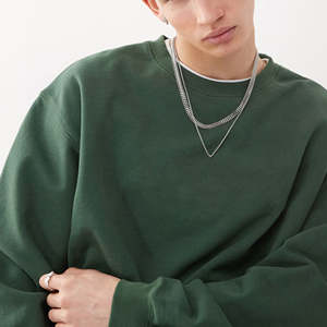 Sweat à capuche épais en coton 100% pour homme, personnalisé avec broderie, uni, teint, pour l'hiver - Product Image 2