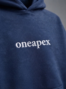 Ensemble de survêtement bleu marine pour homme, sweat à capuche et pantalon de survêtement oversize, streetwear, broderie personnalisée du logo, coton lourd - Product Image 4