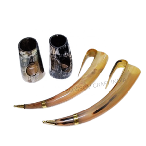 Corne à boire de buffle de style ange sculpté sur mesure avec poignée pour la consommation cérémonielle et la revente - Product Image 5