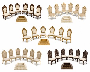 Conjunto de Sillas Doradas para Mandap de Boda India, Muebles para Mandap de Boda, Conjunto de Sillas Tradicionales para Mandap, Australia - Product Image 5