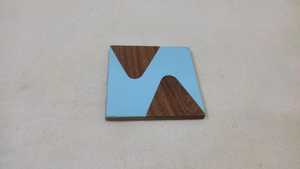 Modern Wood <b>Table</b> Mat Geometric Printed Pad Floor <b>Protector</b> Square Decorative Cushion Home Furniture Handmade Finishing 500mm - Product Image 2