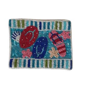 Bolsa con cremallera de Texas Y'all con cuentas de semillas hechas a mano bonitas y a la moda con detalles artesanales elegantes, nuevo diseño de la India - Product Image 5