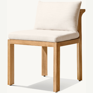 เฟอร์นิเจอร์ลดราคา ผลิตจากไม้สักที่เป็นมิตรกับสิ่งแวดล้อม เก้าอี้ไม่มีที่วางแขนสำหรับใช้งานกลางแจ้ง ทนทานและคุณภาพดี - Product Image 4