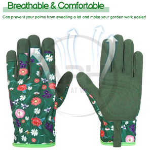 Guantes de Jardinería Florales para Mujer, Servicio OEM del Mejor Proveedor, Guantes de Trabajo de Jardín con Estampado Floral, Palma Suave, Dedos Completos, para Plantar al Aire Libre - Product Image 2