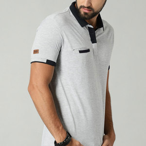 Polo d'été uni brodé pour le golf, à manches courtes, fabriqué en usine OEM, polos professionnels pour hommes - Product Image 5