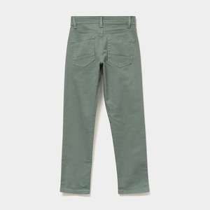 Pantalon en coton slim fit pour garçons, gris foncé, décontracté, avec fermeture éclair et passants de ceinture, pantalon de tous les jours, coupe confortable - Product Image 6